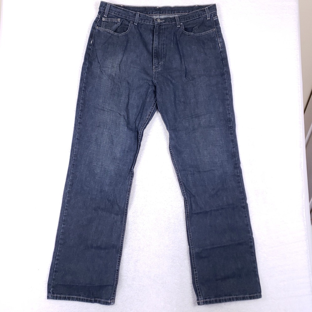 Mustang Jeans Mens 38x34 Straight Leg Dark Wash Denim 100 Cotton Workwear Rugged